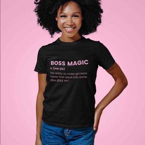 “Boss Magic” Signature Black T Shirt - Picture 1 of 5